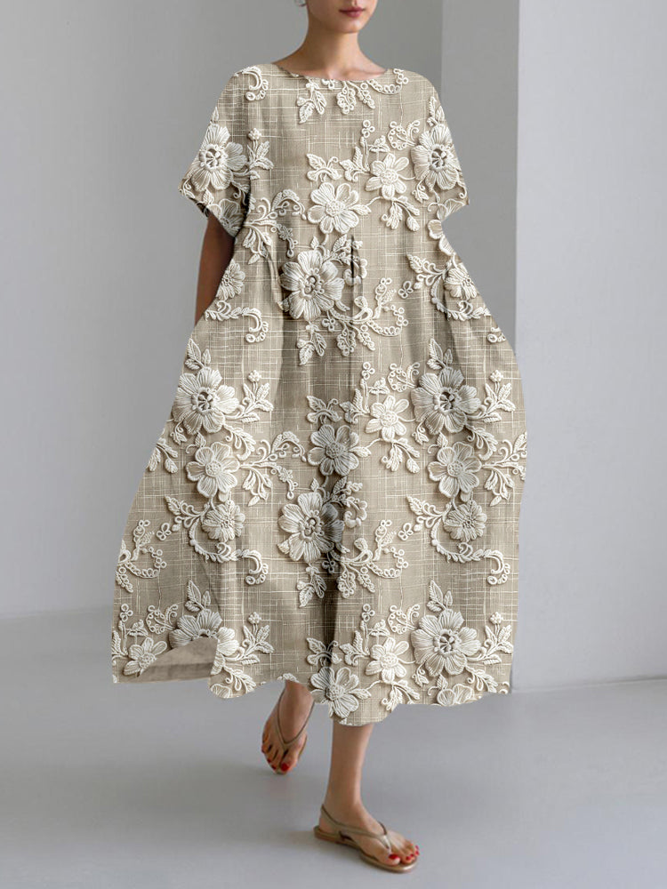 Elodie | Embroidered Midi Dress