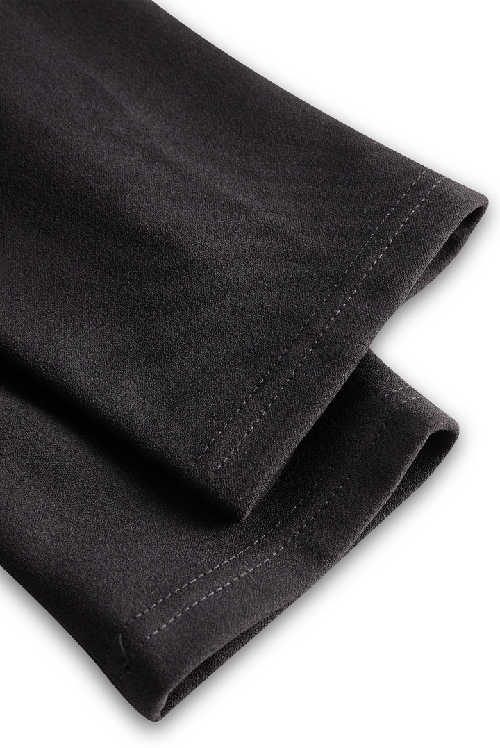 Corinne | Black Faux-Wrap Pencil Dress