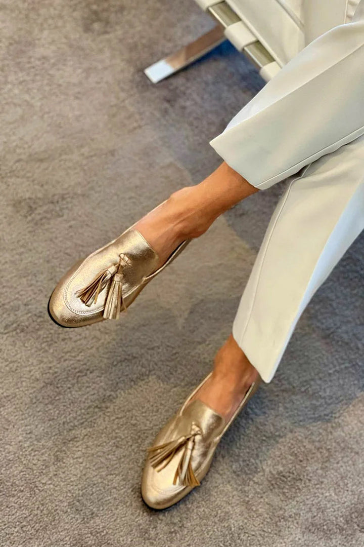 Élise Première | Gilded Tassel Loafers