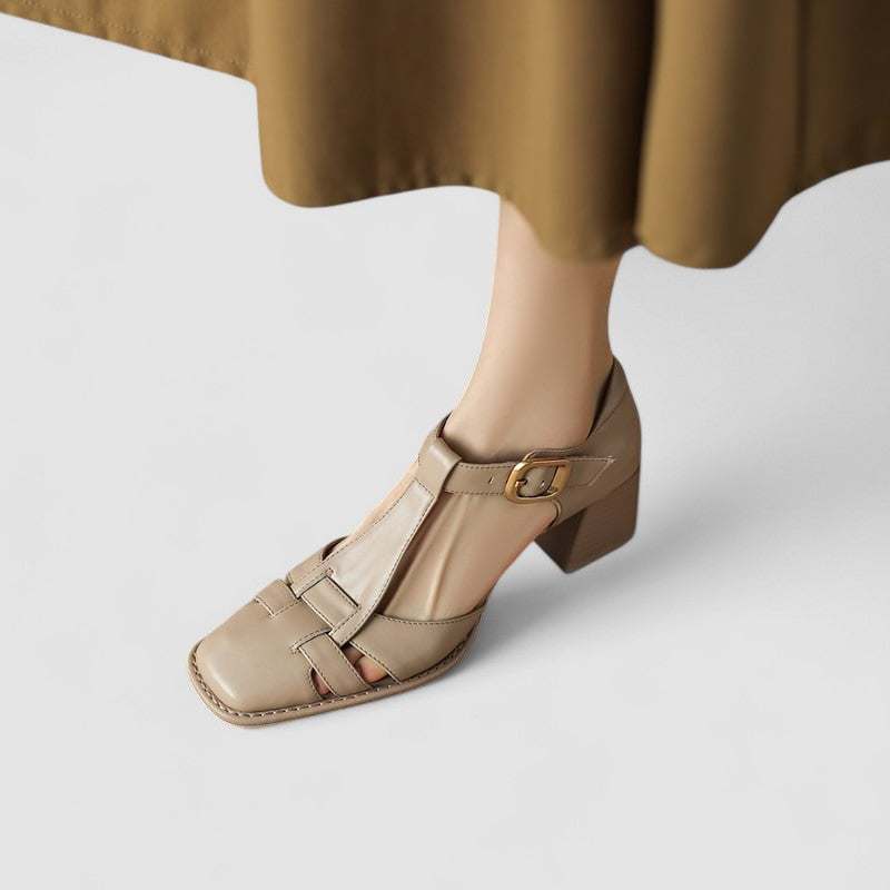 Cleo | Chic T-Strap Block Heels