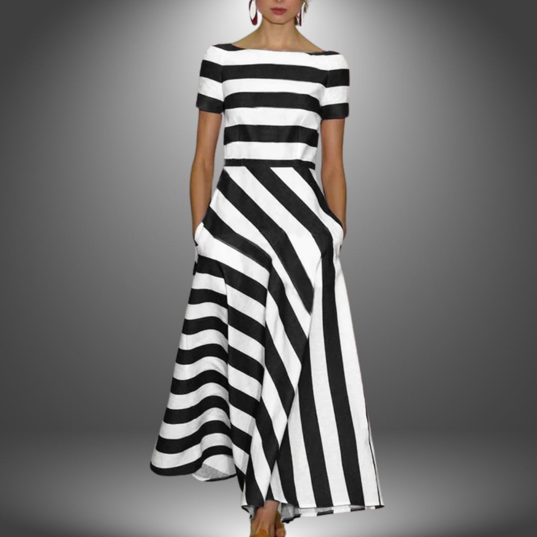 Maribel | Striped A-Line Dress