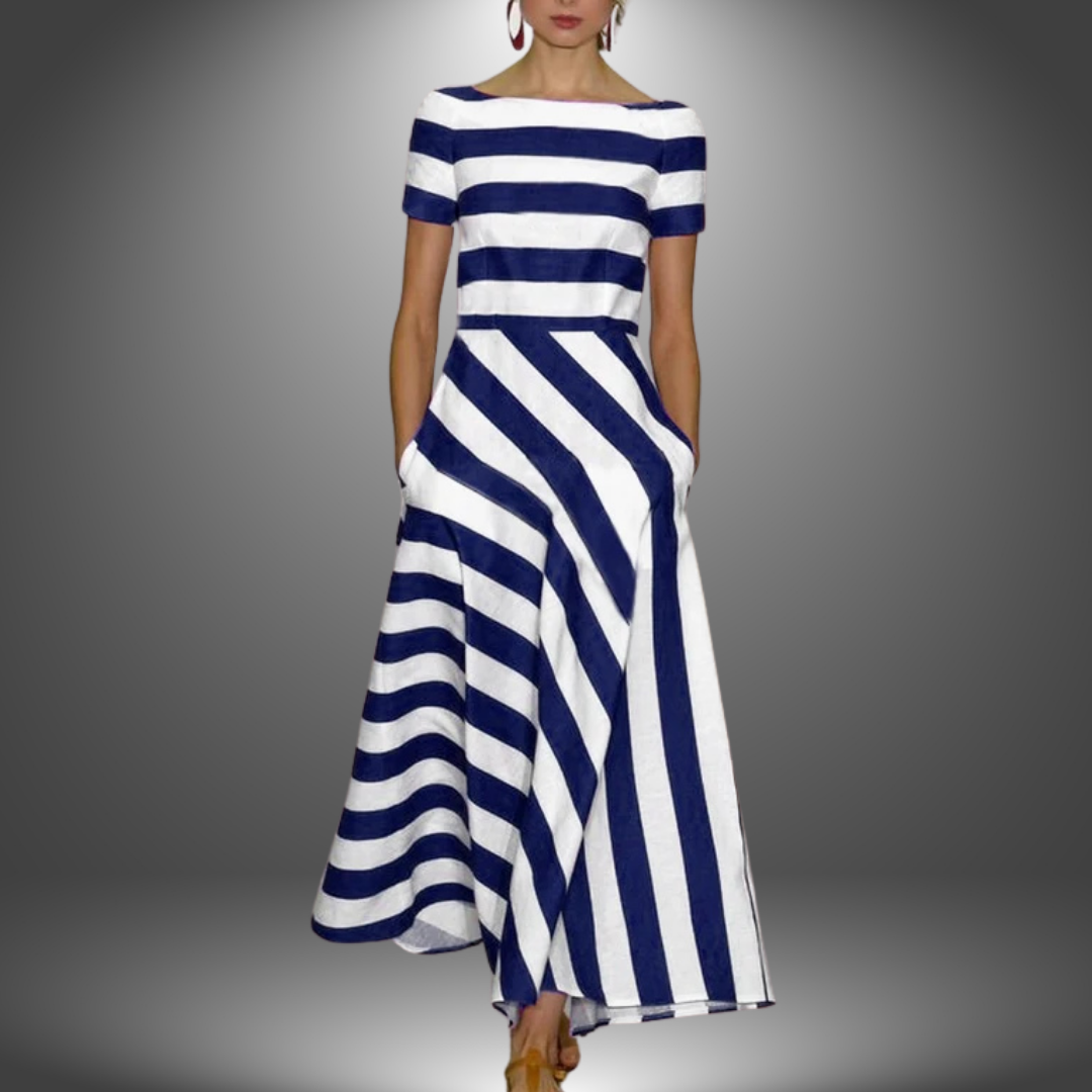 Maribel | Striped A-Line Dress