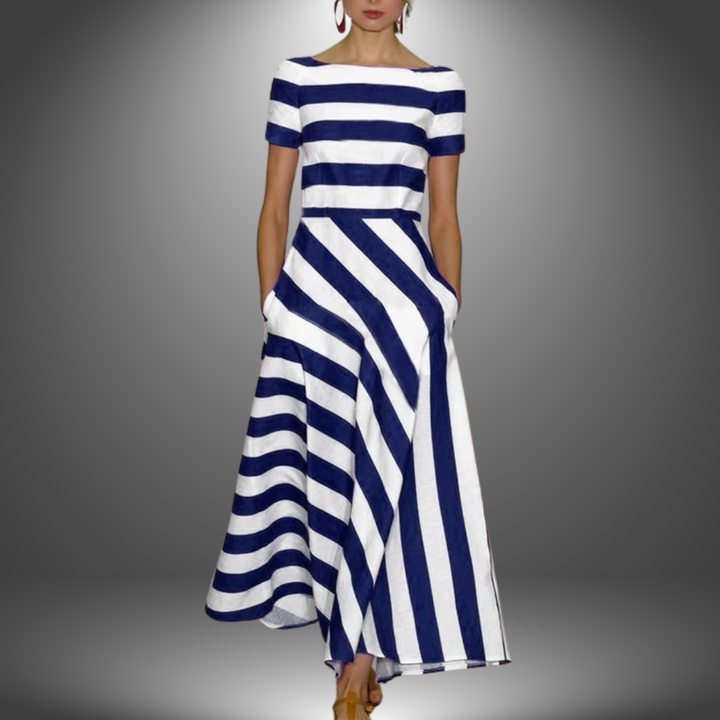 Maribel | Striped A-Line Dress
