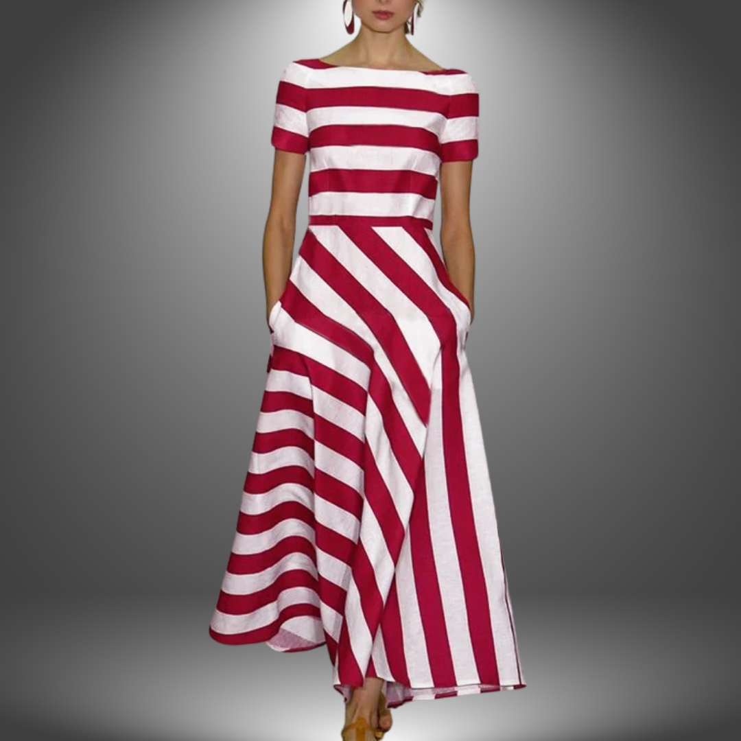 Maribel | Striped A-Line Dress