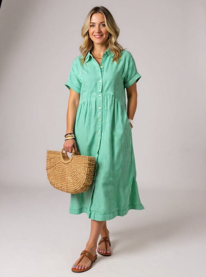 Lydia | Striped Shirt Dress