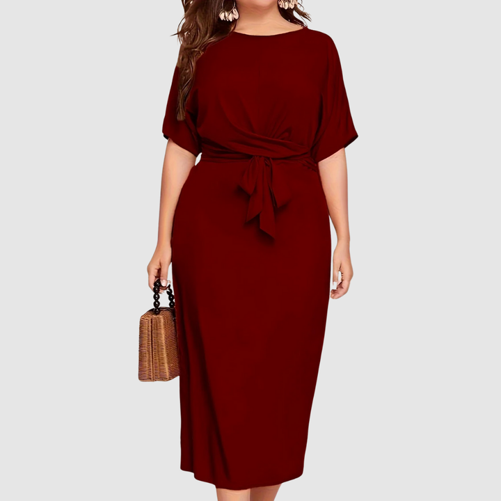 Liora | Draped Midi Dress