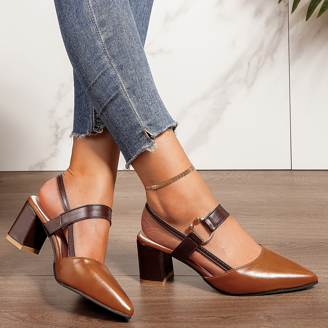 Clara Duet | Two-Tone Heeled Slingbacks
