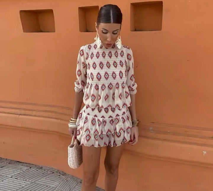 Alouette | Smocked Ruffle Mini Dress