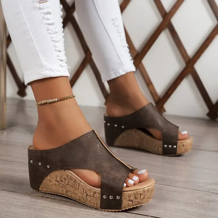 Zoe - Supportive Open-Toe Wedge Sandals