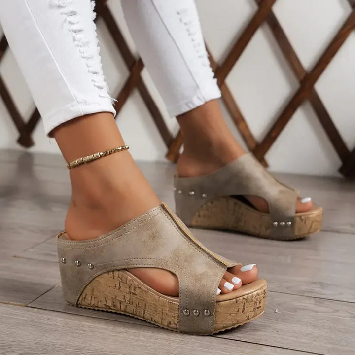 Zoe - Supportive Open-Toe Wedge Sandals