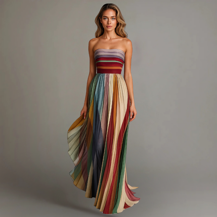 Aveline | Strapless Pleated Gown