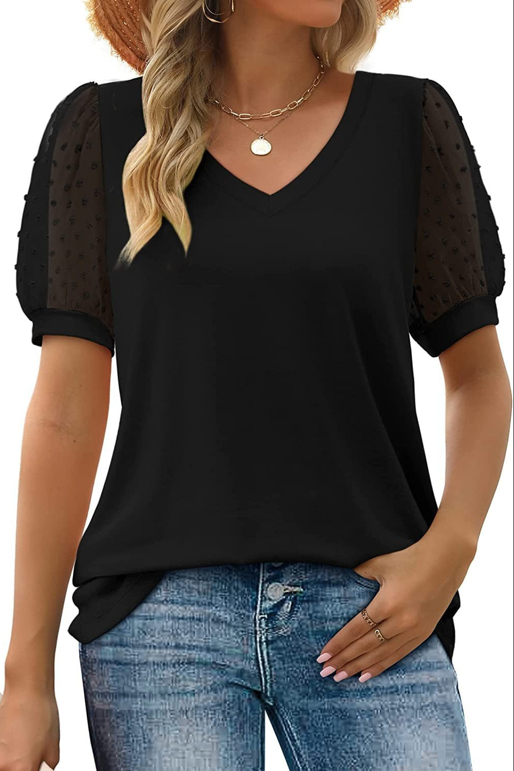 Hazel | Relaxed V-Neck Everyday Blouse