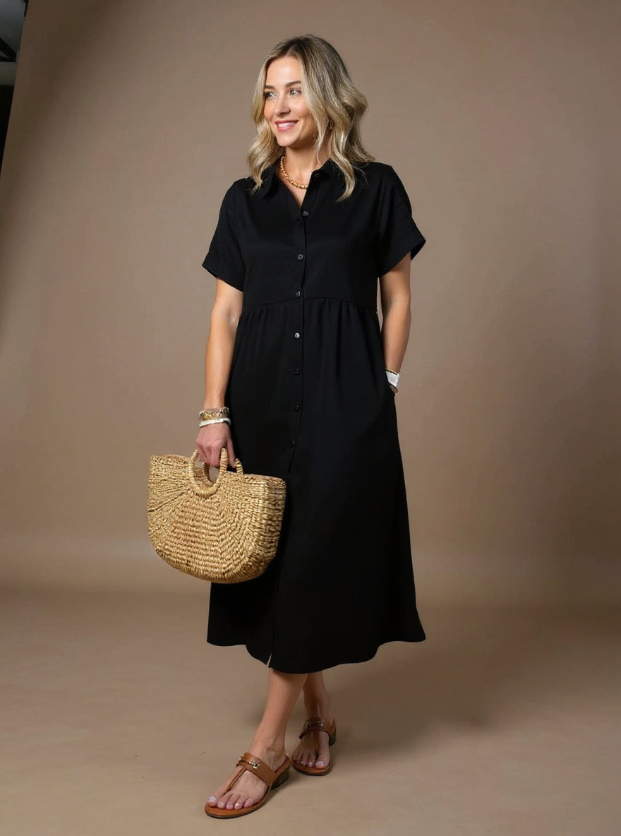 Lydia | Striped Shirt Dress