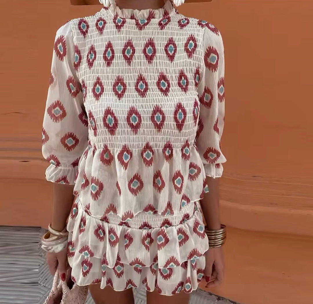 Alouette | Smocked Ruffle Mini Dress