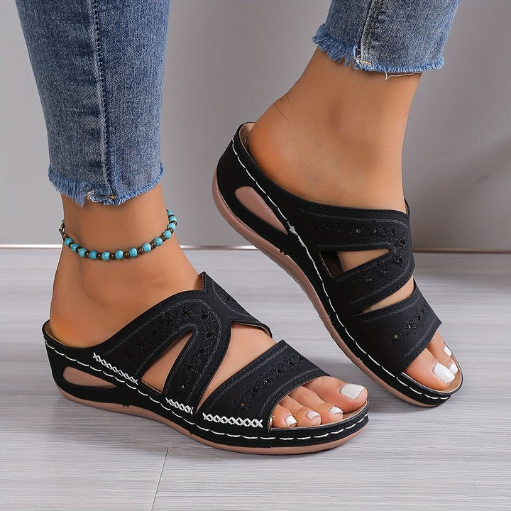 Ruby - Supportive Open-Toe Platform Sandals