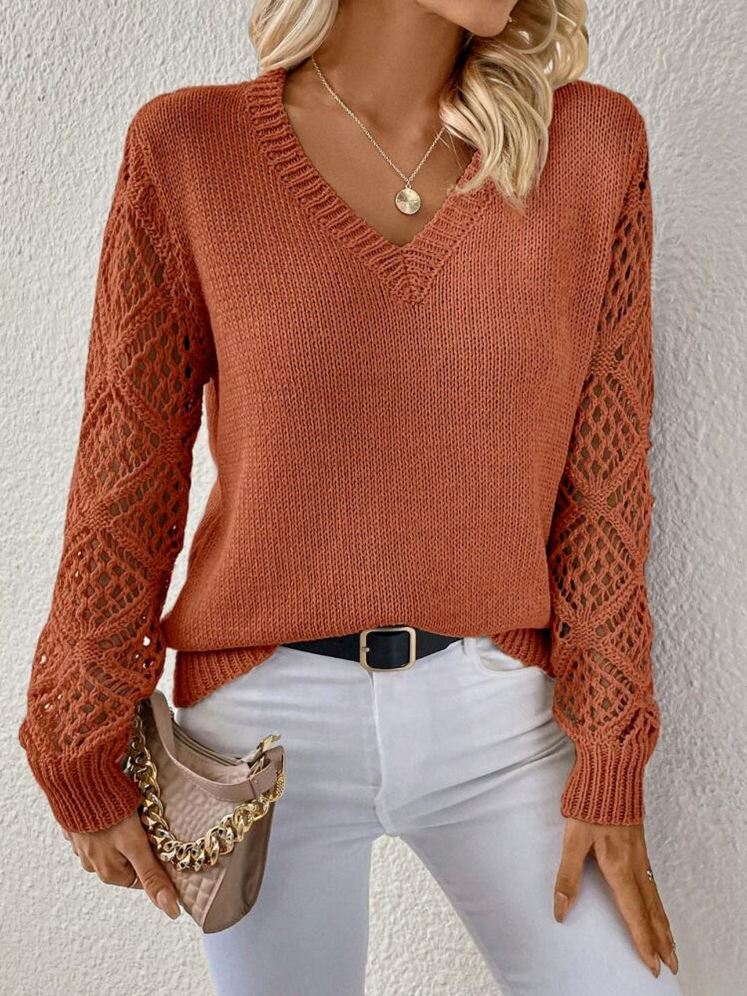 Olivia | Soft V-Neck Knit Sweater