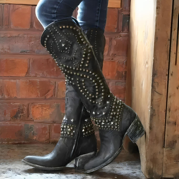 Monroe | Western Knee-High Boots