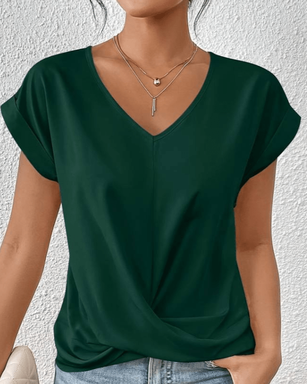 Jade | Relaxed V-Neck Everyday Top