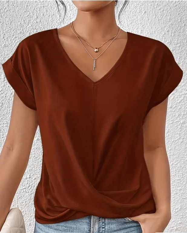 Jade | Relaxed V-Neck Everyday Top