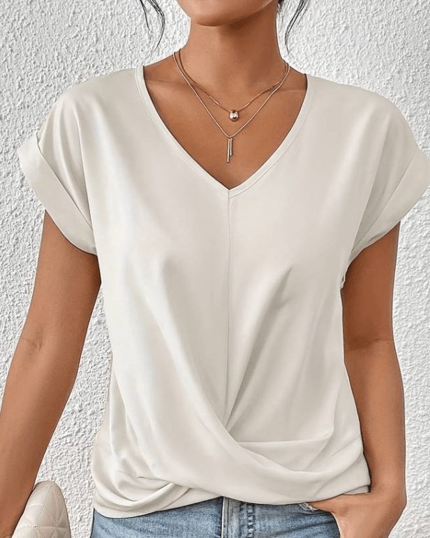 Jade | Relaxed V-Neck Everyday Top