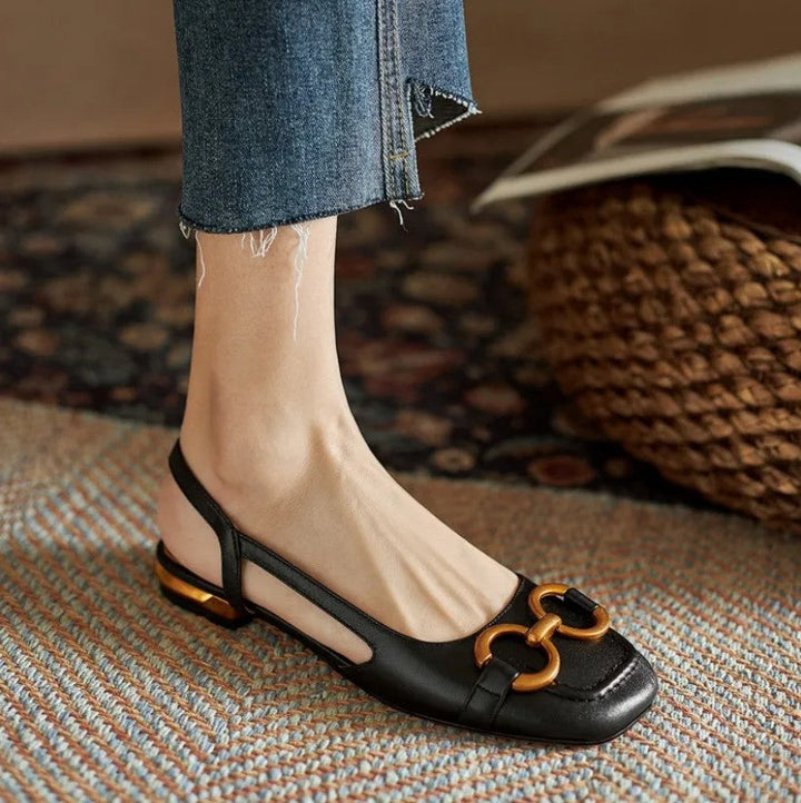 Lily - Minimal Buckle Slip-On Sandals