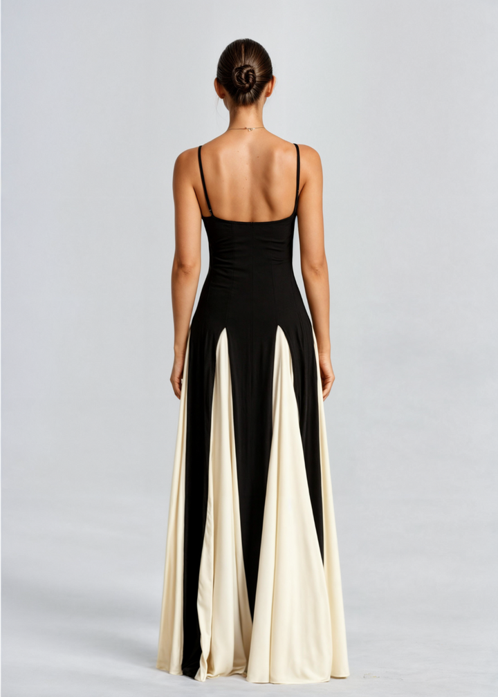 Lucienne | Two-Tone Maxi Dress