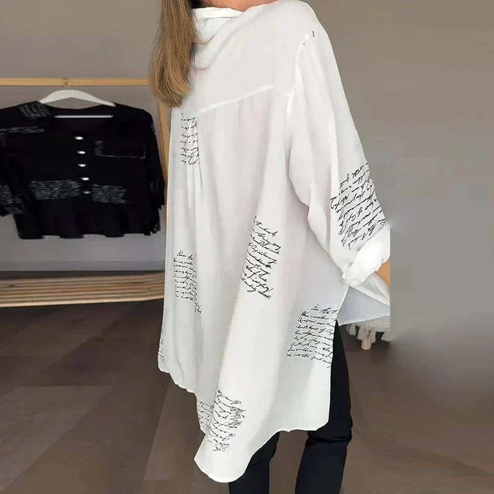 Mila | Relaxed Letter Print Blouse