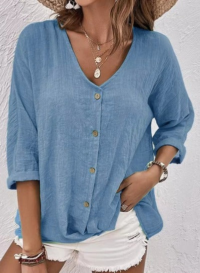 Lana | Lightweight Everyday Linen-Feel Top