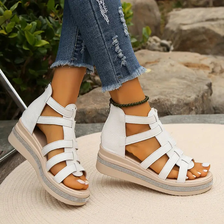 Ariana - Sparkling Open Wedge Sandals