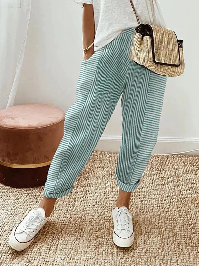 Mira | Effortless Striped Trousers