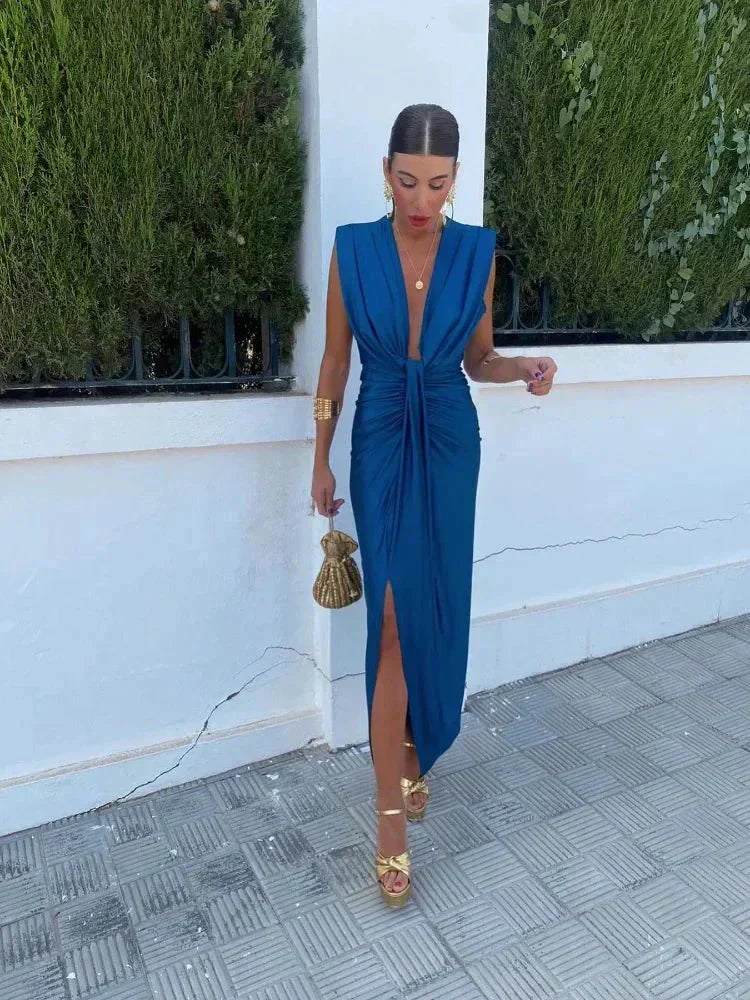 Elowen | Sculpted Drape Gown