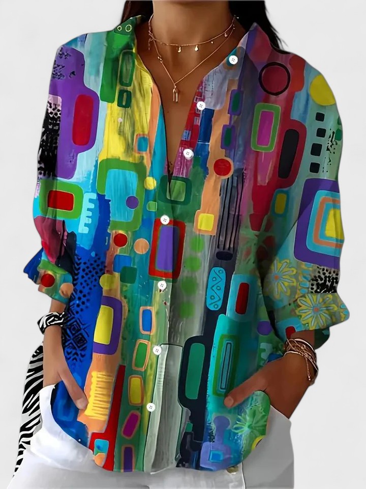 Zara | Chic Geometric Blouse