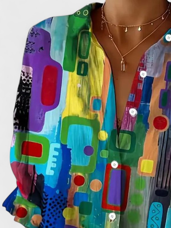 Zara | Chic Geometric Blouse